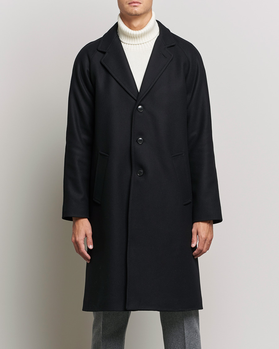 Heren | Jassen | Gloverall | Chesterfield Wool/Cashmere Refined Coat Black