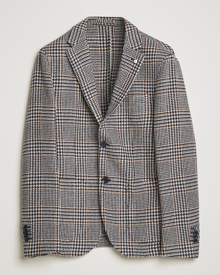 Heren | Blazers | L.B.M. 1911 | Jack Overcheck Wool Blazer Navy