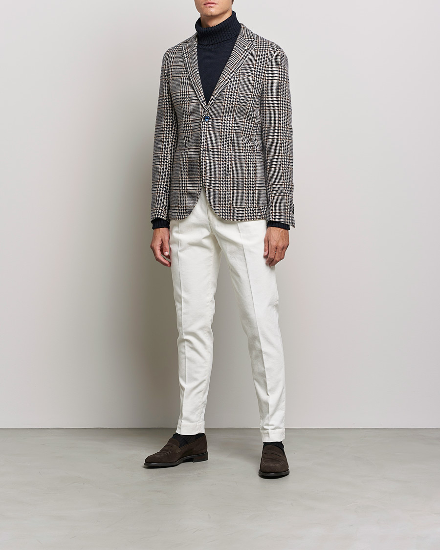 Heren | Blazers | L.B.M. 1911 | Jack Overcheck Wool Blazer Navy