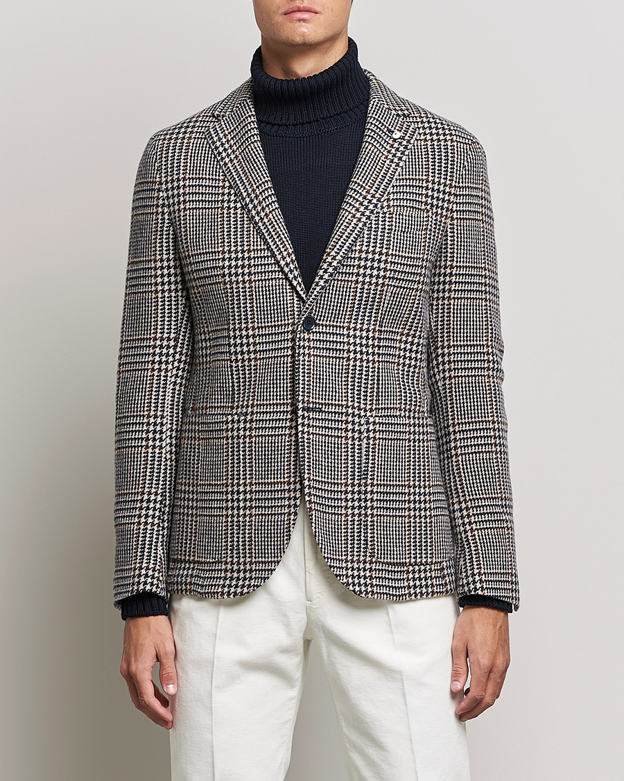 Heren | Blazers | L.B.M. 1911 | Jack Overcheck Wool Blazer Navy