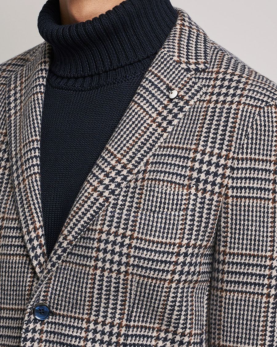 Heren | Blazers | L.B.M. 1911 | Jack Overcheck Wool Blazer Navy