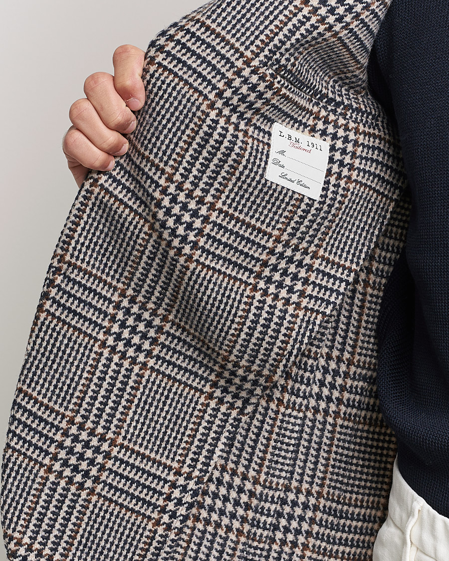 Heren | Blazers | L.B.M. 1911 | Jack Overcheck Wool Blazer Navy