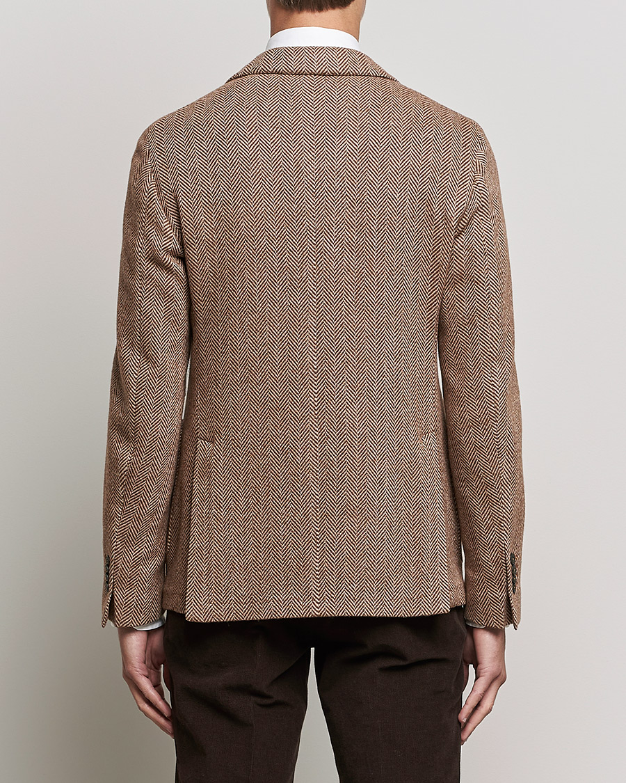 Heren | Blazers | L.B.M. 1911 | Jack Herringbone Wool Blazer Brown