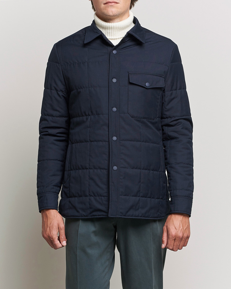 Heren | Jassen | Lardini | Ircelle Reversible Wool/Nylon Jacket Navy