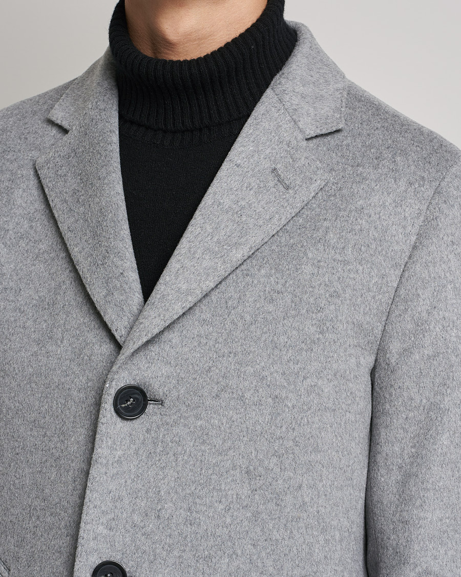 Heren | Jassen | Oscar Jacobson | Storvik Wool/Cashmere Coat Light Grey