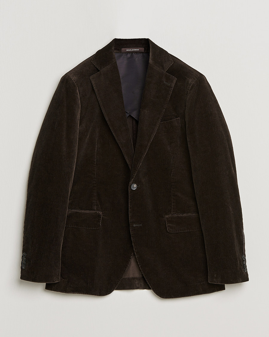 Heren | Blazers | Oscar Jacobson | Ferry Soft Cord Blazer Brown