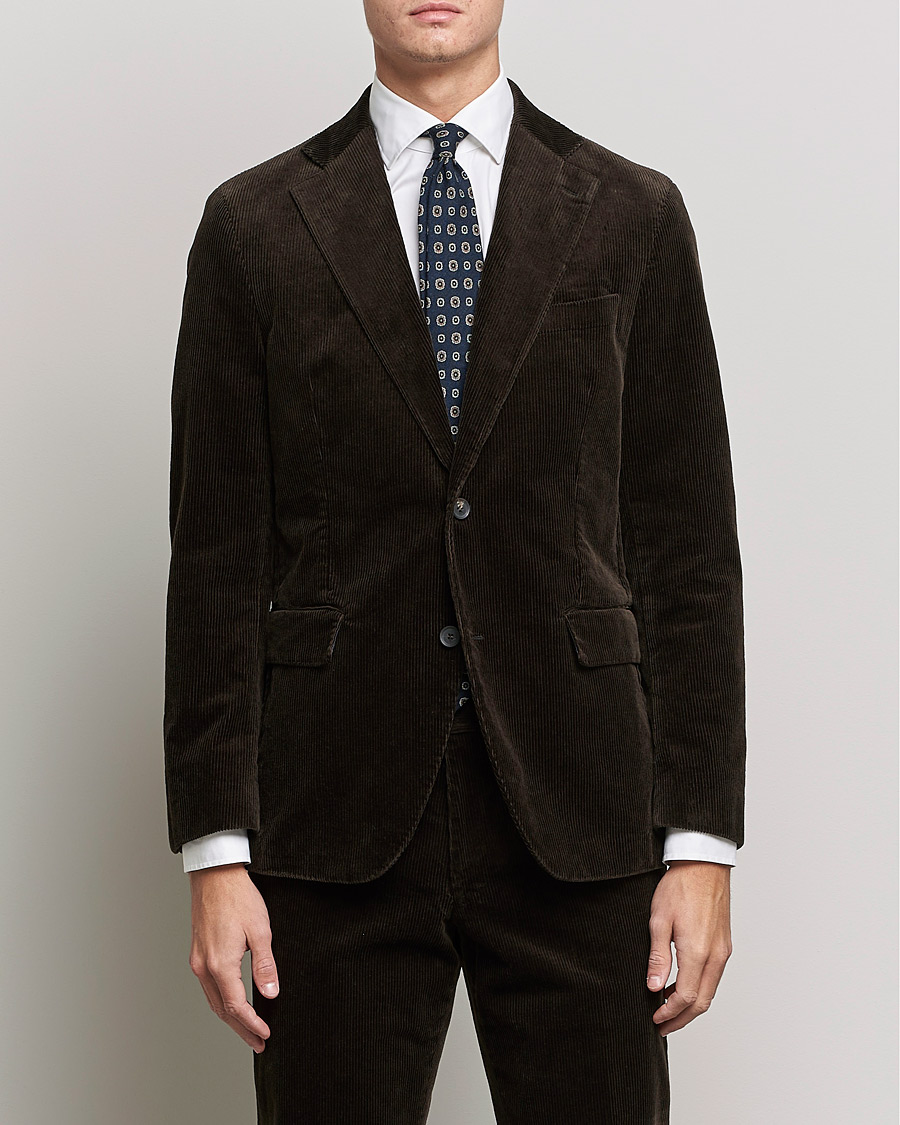 Heren | Blazers | Oscar Jacobson | Ferry Soft Cord Blazer Brown