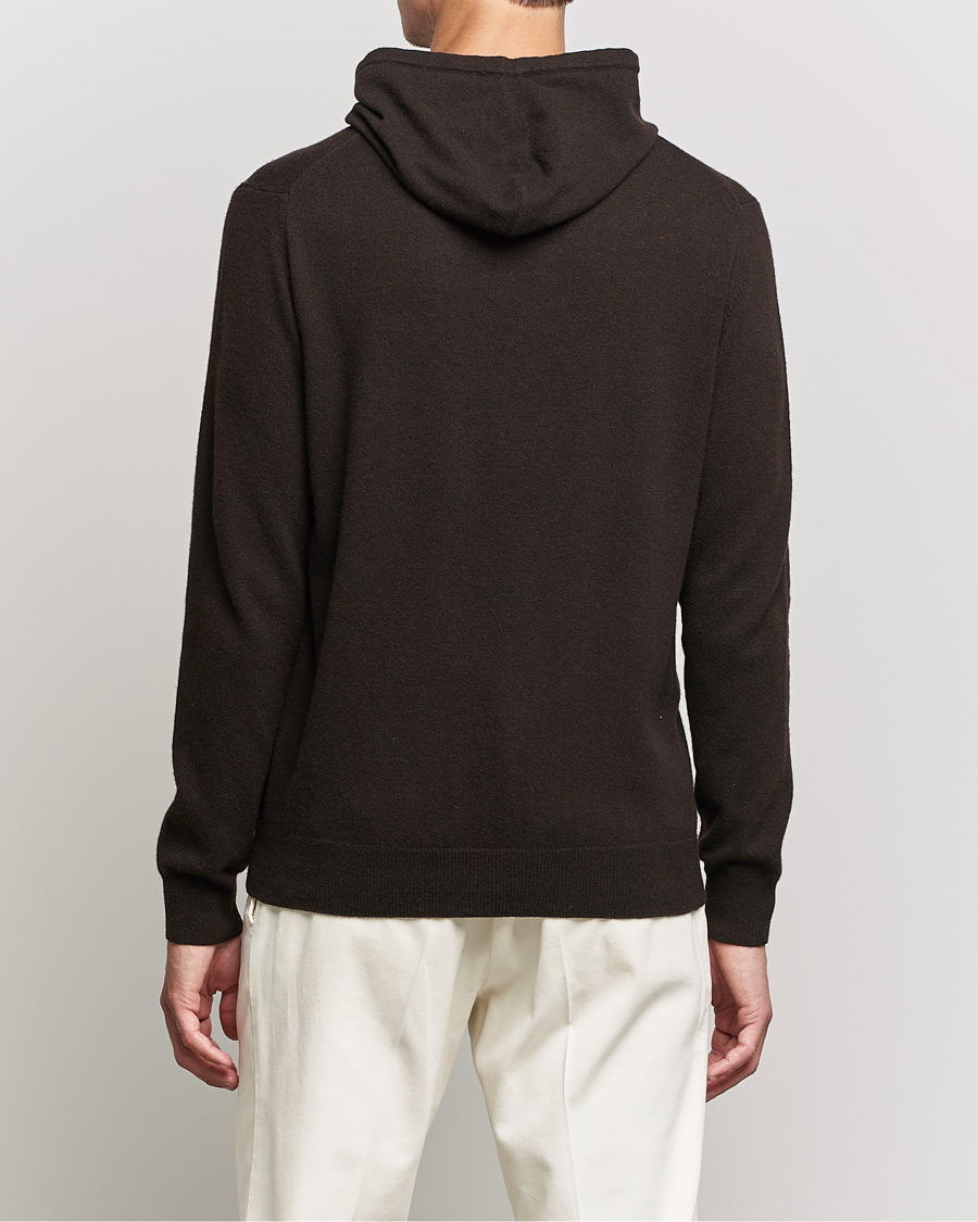 Heren | Truien | Oscar Jacobson | Pascal Wool/Cashmere Hoodie Brown