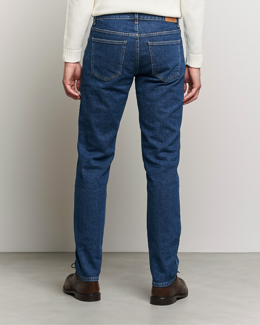 Heren | Jeans | Oscar Jacobson | Albert Cotton Stretch Jeans Thunder