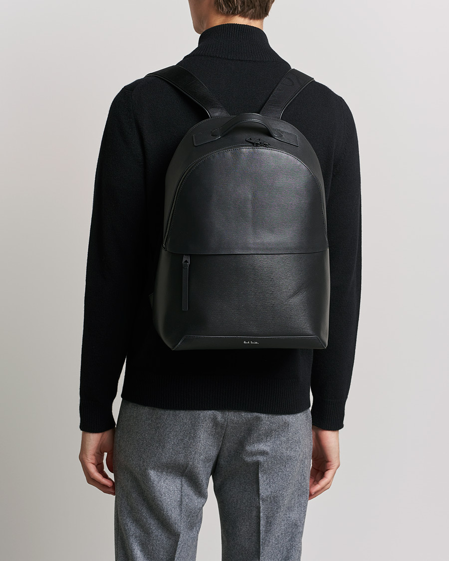 Heren | Paul Smith Leather Backpack Black | Paul Smith | Leather Backpack Black