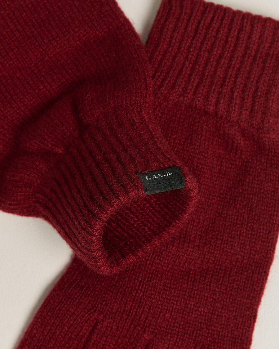 Heren | Paul Smith Chashmere Glove Red | Paul Smith | Chashmere Glove Red