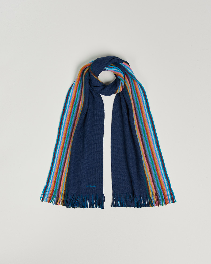 Heren | Paul Smith Merino Wool Scarf Blue | Paul Smith | Merino Wool Scarf Blue
