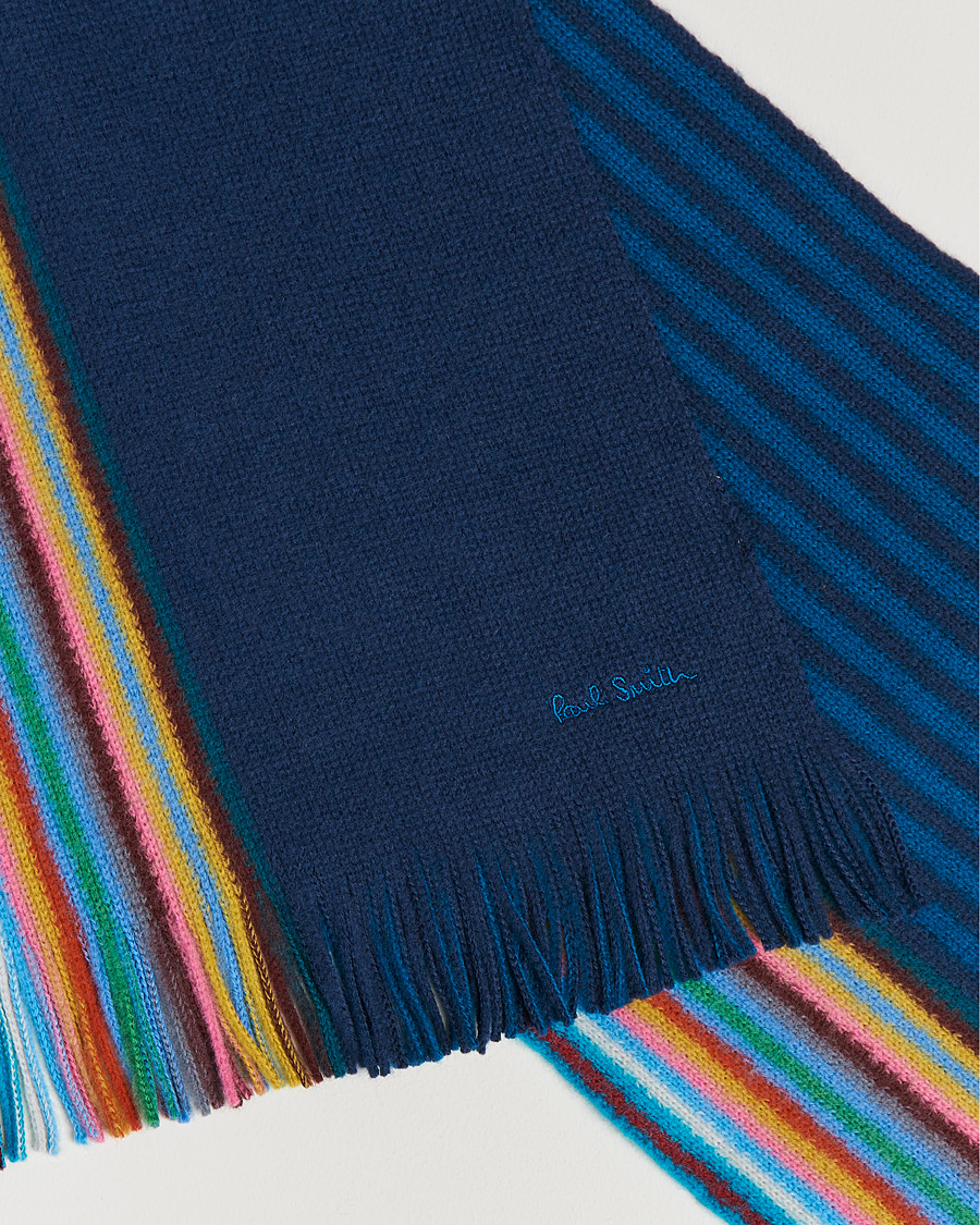 Heren | Paul Smith Merino Wool Scarf Blue | Paul Smith | Merino Wool Scarf Blue