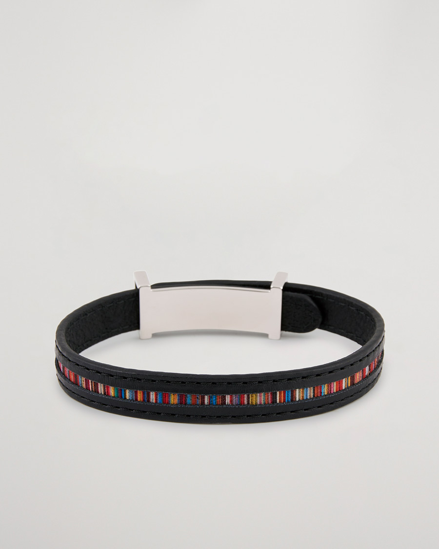 Heren | Paul Smith Leather Bracelet Black | Paul Smith | Leather Bracelet Black