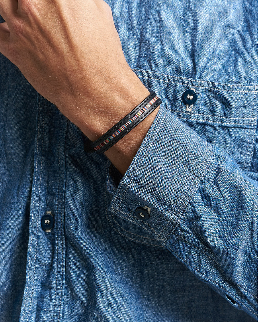 Heren | Paul Smith Leather Bracelet Black | Paul Smith | Leather Bracelet Black