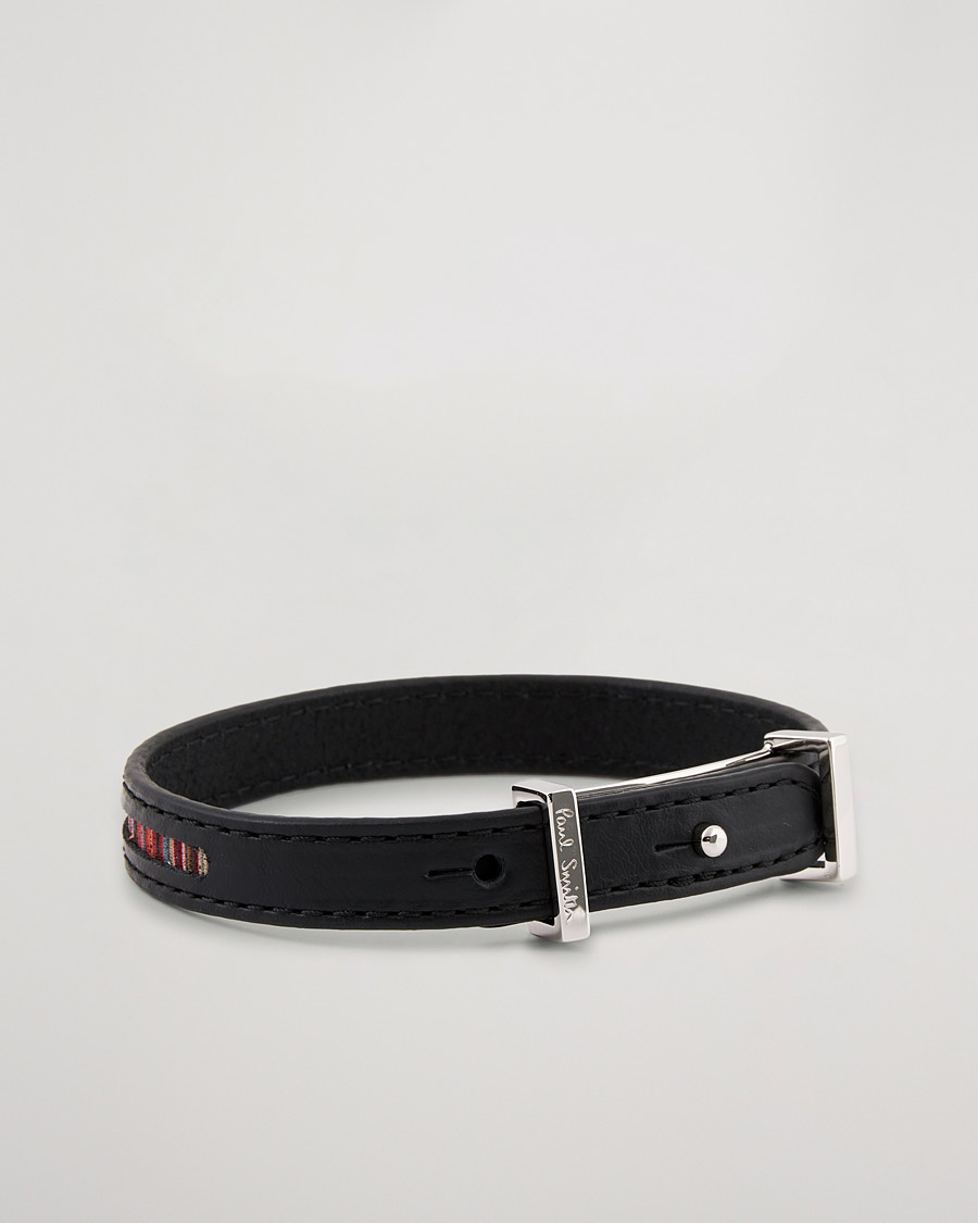 Heren | Paul Smith Leather Bracelet Black | Paul Smith | Leather Bracelet Black