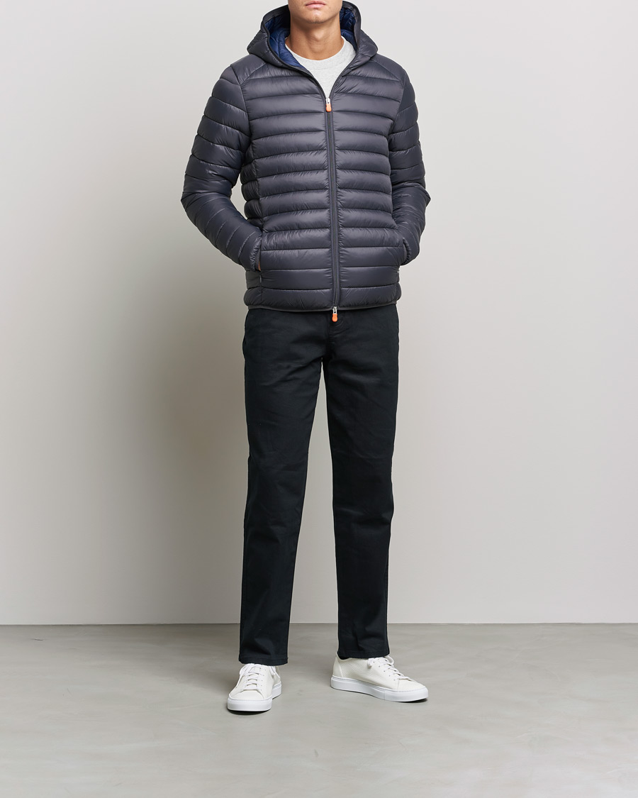Heren | Jassen | Save The Duck | Donald Lightweight Padded Hooded Jacket Anthracite