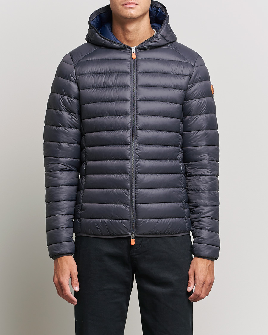 Heren | Jassen | Save The Duck | Donald Lightweight Padded Hooded Jacket Anthracite