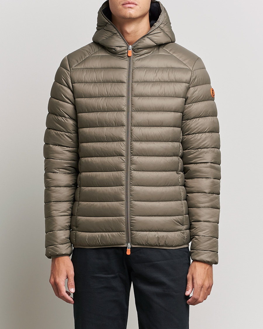 Heren | Jassen | Save The Duck | Donald Lightweight Padded Hooded Jacket Mud Grey