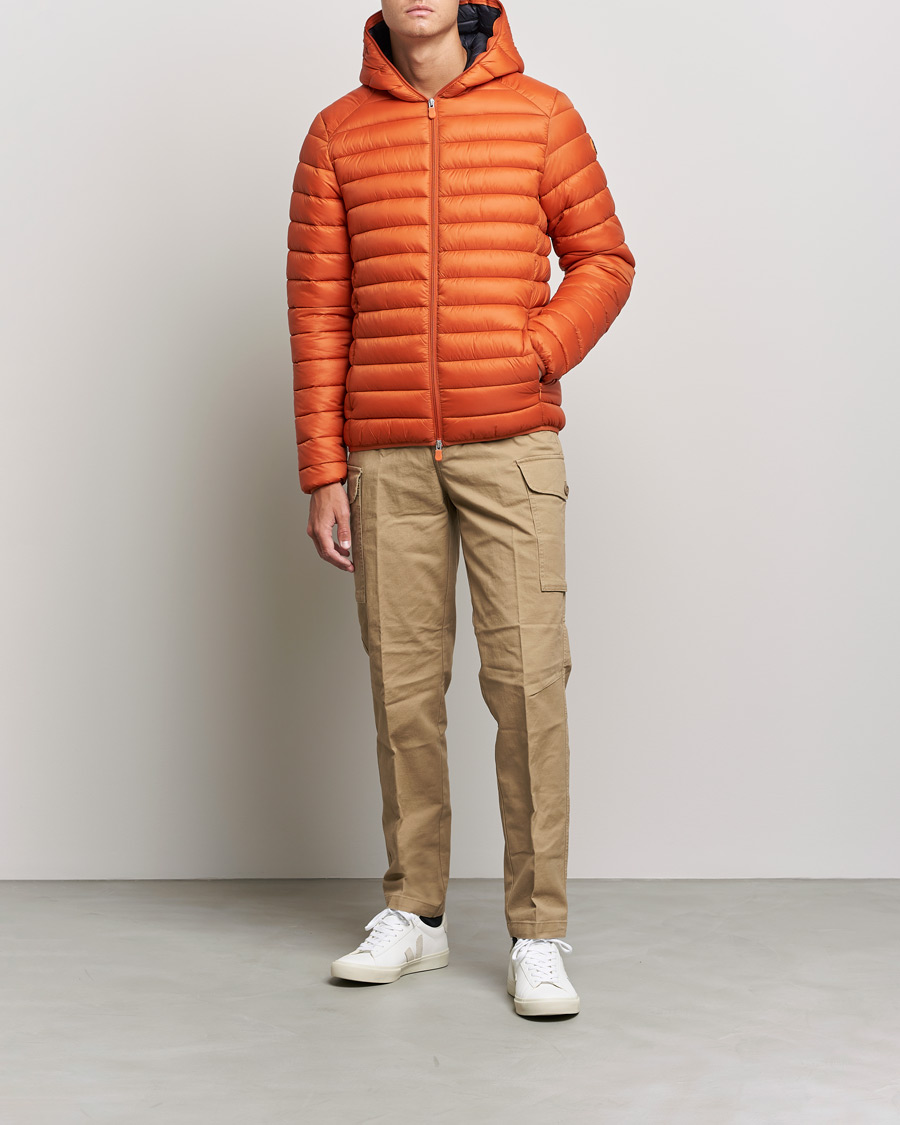 Heren | Jassen | Save The Duck | Donald Lightweight Padded Hooded Jacket Ginger Orange S