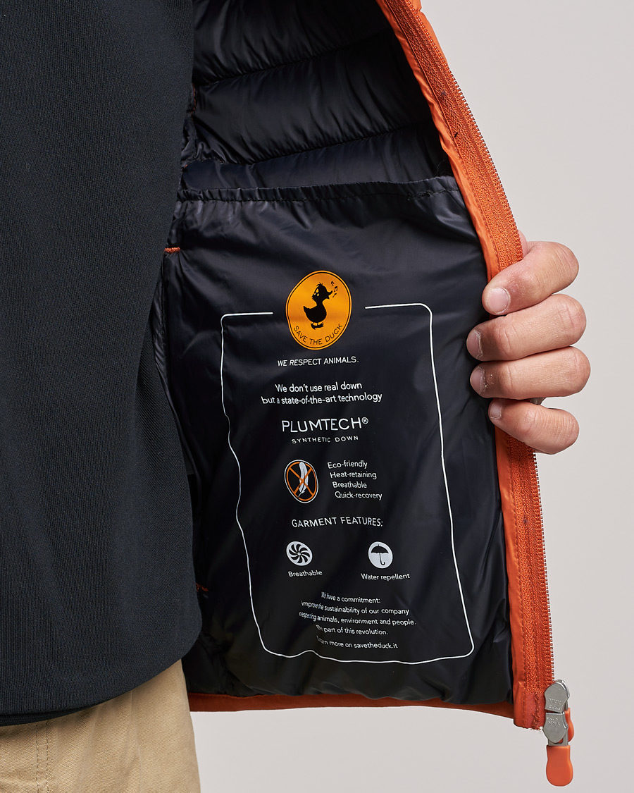 Heren | Jassen | Save The Duck | Donald Lightweight Padded Hooded Jacket Ginger Orange S