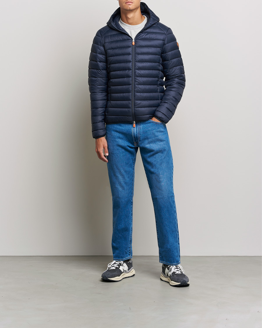 Heren | Jassen | Save The Duck | Donald Lightweight Padded Hooded Jacket Blue Black