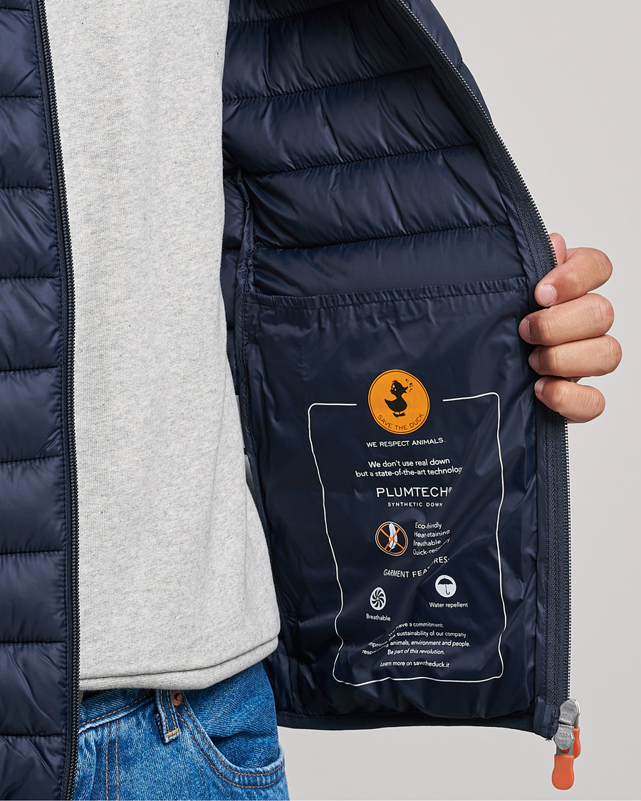 Heren | Jassen | Save The Duck | Donald Lightweight Padded Hooded Jacket Blue Black