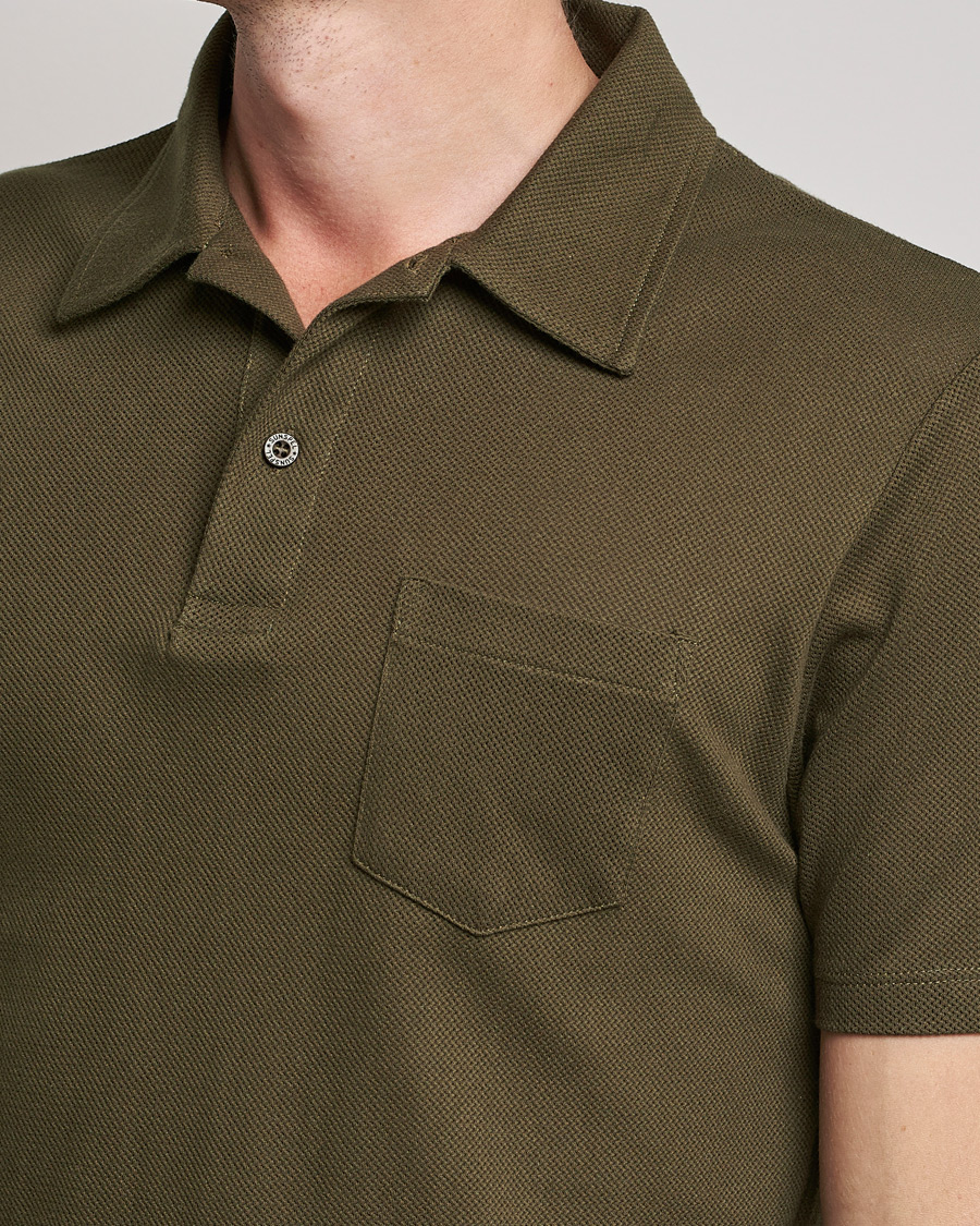 Heren | Polo's | Sunspel | Riviera Polo Shirt Dark Moss