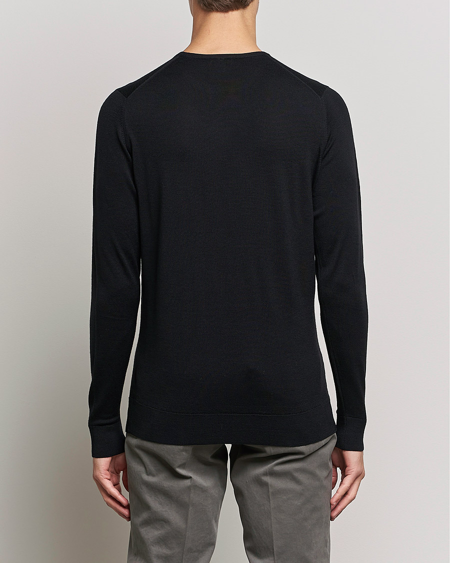 Heren | Truien | Sunspel | Crew Neck Jumper Black