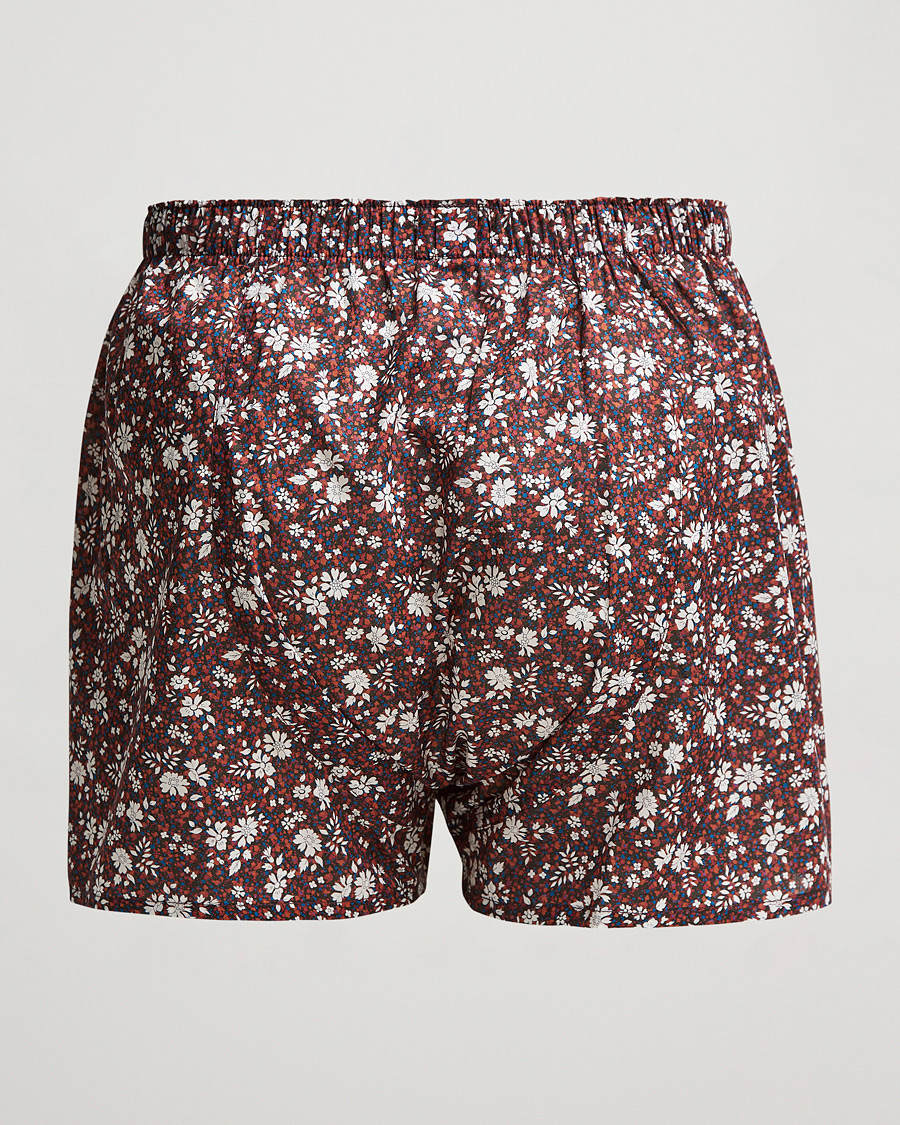 Heren | Ondergoed | Sunspel | Liberty Printed Cotton Boxer Shorts Red