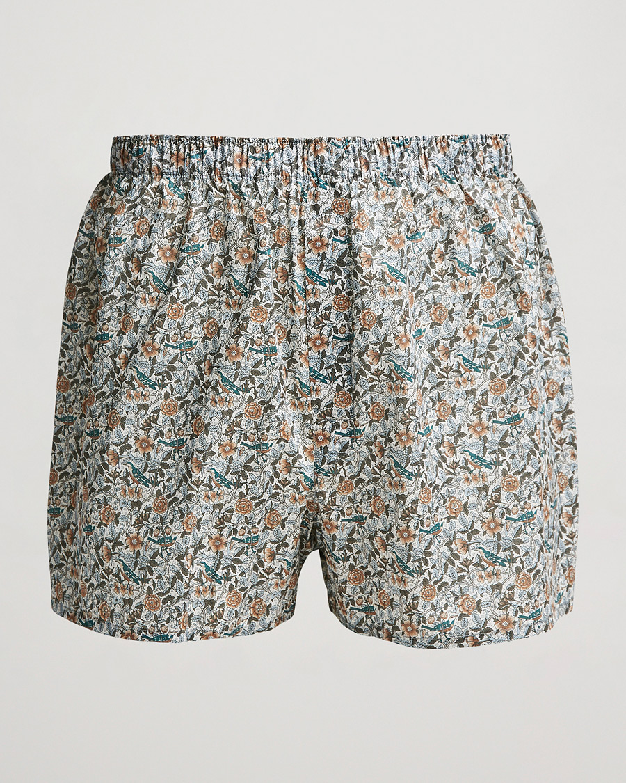 Heren | Ondergoed | Sunspel | Liberty Printed Cotton Boxer Shorts White