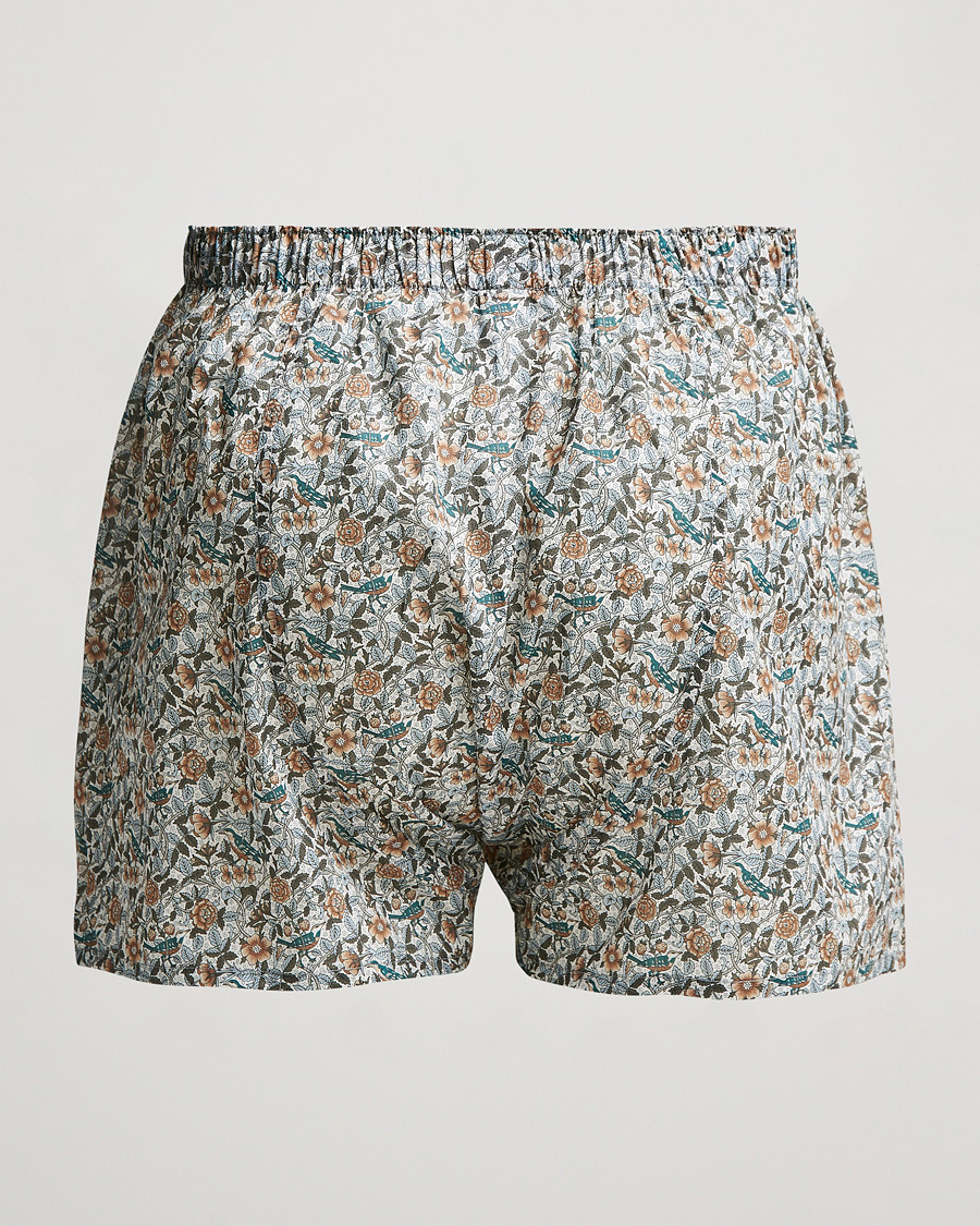 Heren | Ondergoed | Sunspel | Liberty Printed Cotton Boxer Shorts White