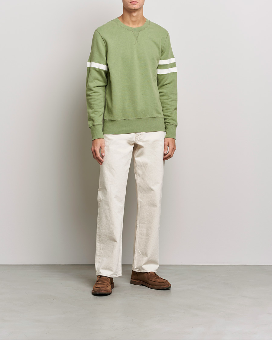 Heren | Truien | Sunspel | Paul Weller Loopback Sweatshirt Dark Sage
