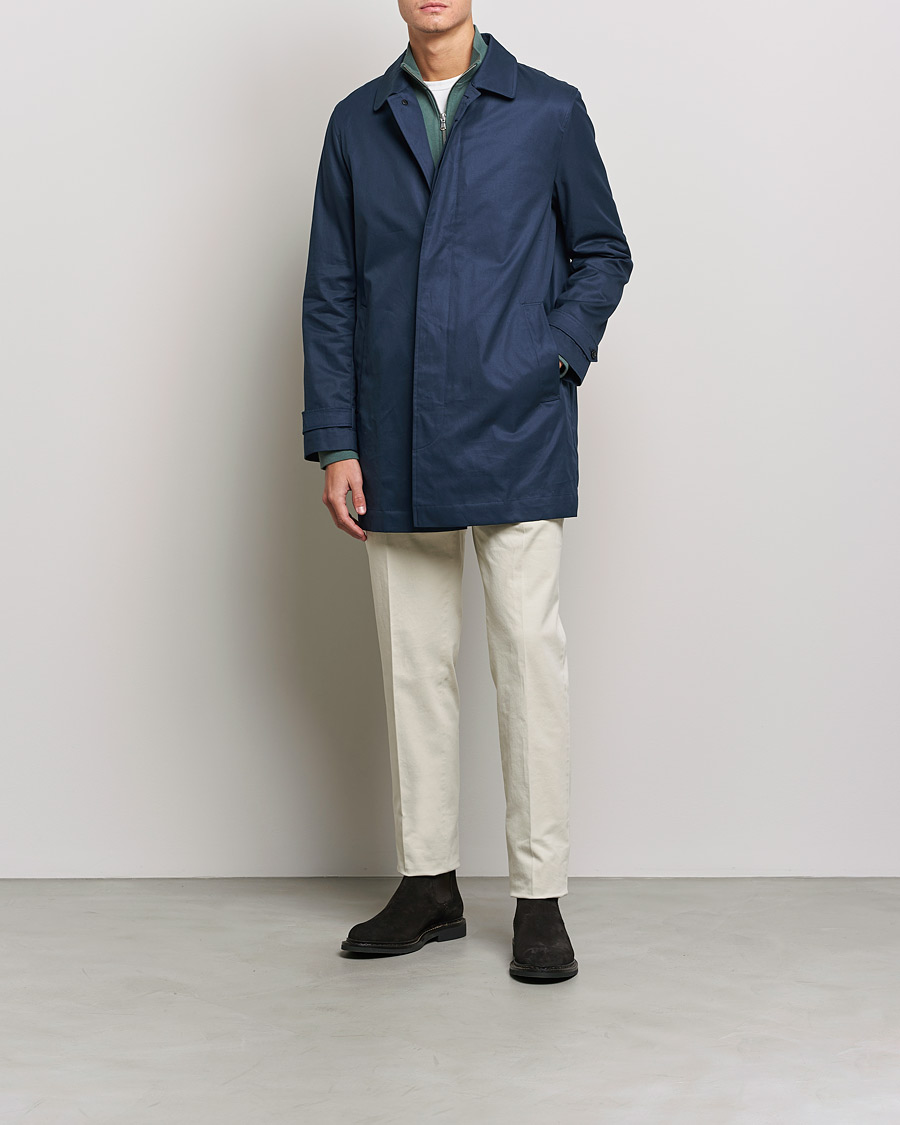 Heren | Jassen | Sunspel | Paul Weller Technical Cotton Mac Night Sky
