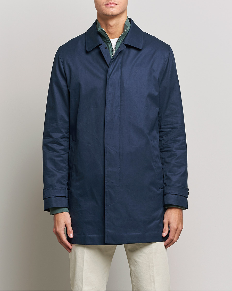Heren | Jassen | Sunspel | Paul Weller Technical Cotton Mac Night Sky