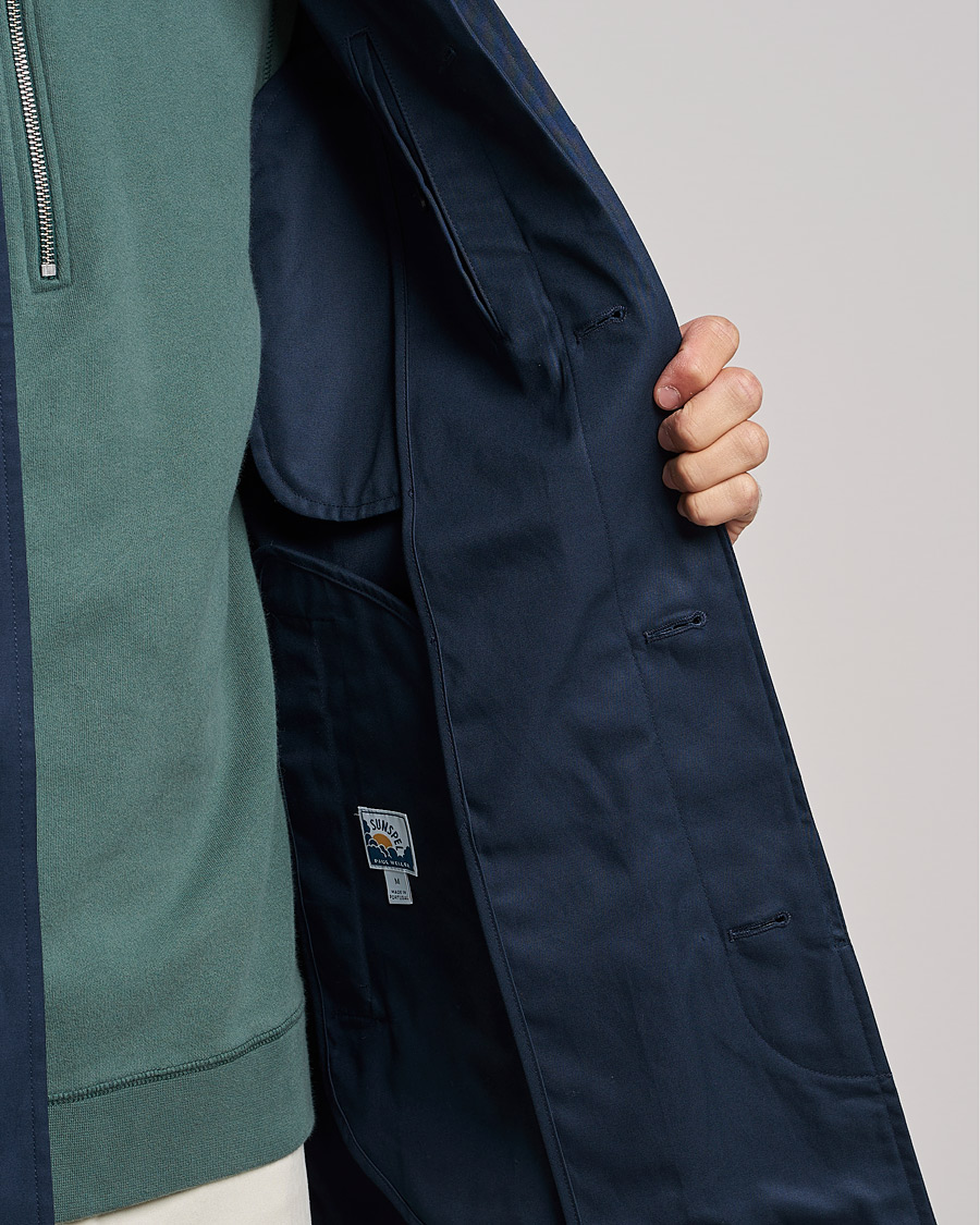 Heren | Jassen | Sunspel | Paul Weller Technical Cotton Mac Night Sky