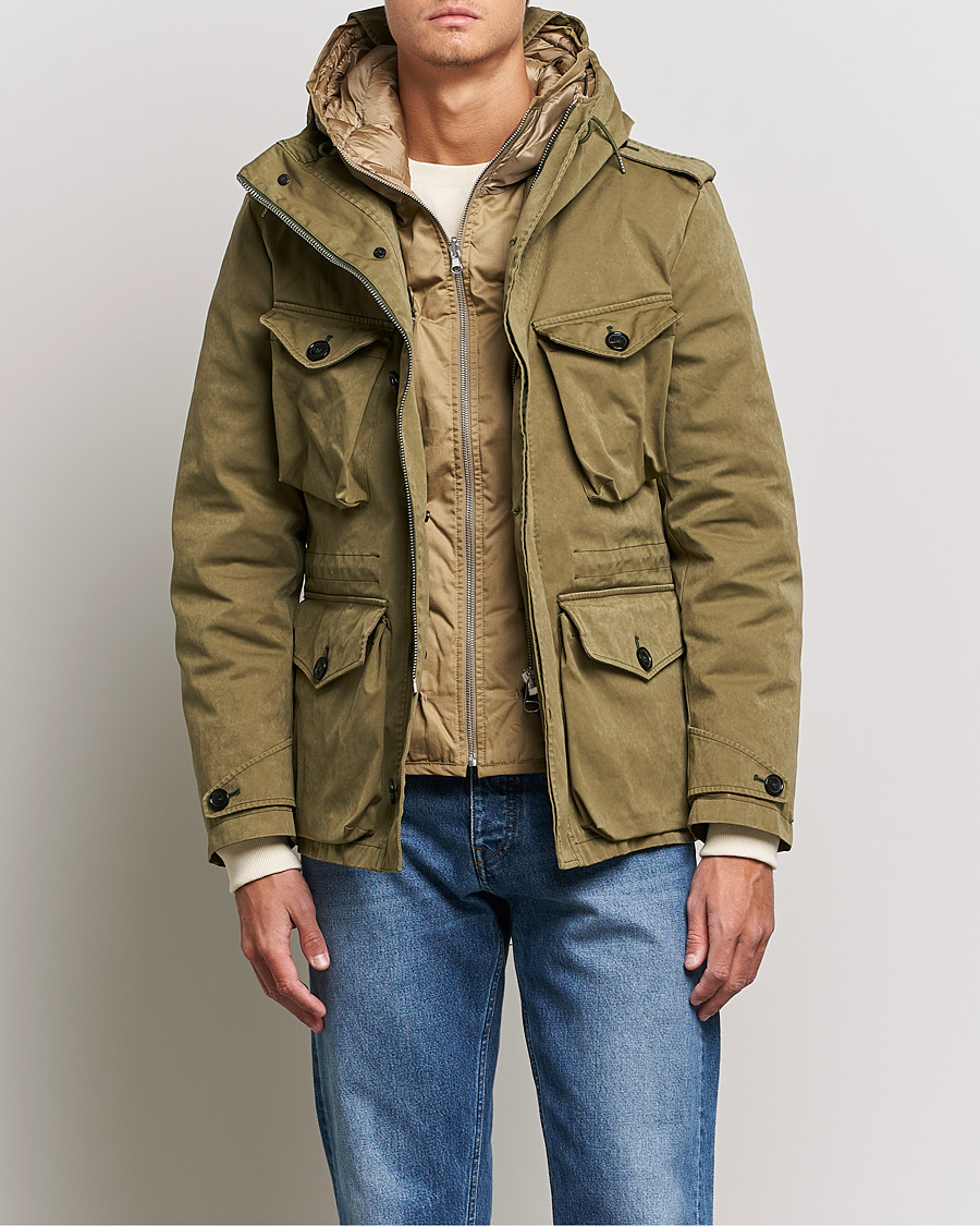 Heren | Jassen | Ten c | Hooded Down Liner Beige