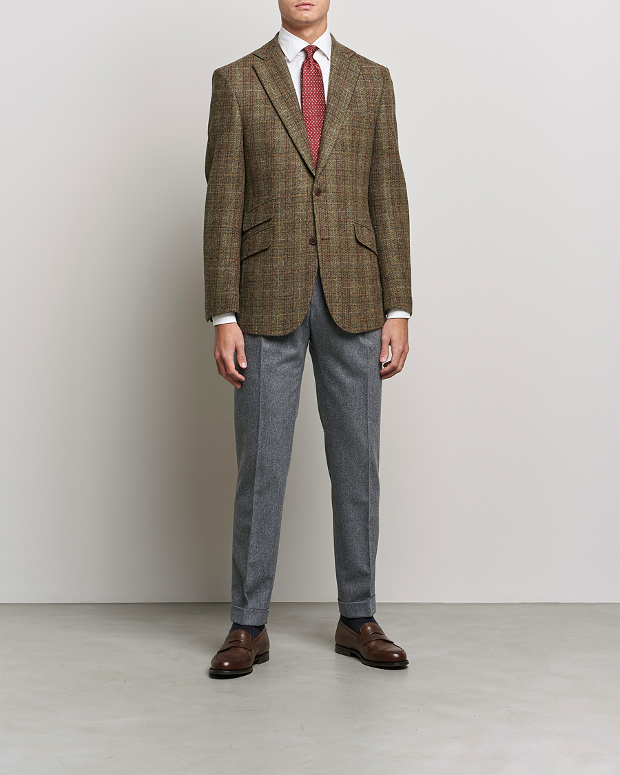 Heren | Blazers | Walker Slater | Edward Wool Donegal Blazer Green
