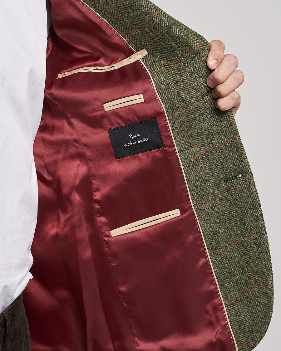Heren | Blazers | Walker Slater | Edward Lambswool Tweed Blazer Green