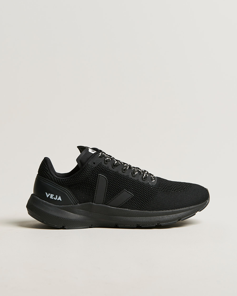 Heren | Veja Marlin V-Knit Running Sneaker Full Black | Veja | Marlin V-Knit Running Sneaker Full Black