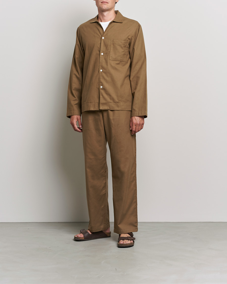 Heren | Pyjama's en gewaden | Tekla | Flannel Pyjama Shirt Moss