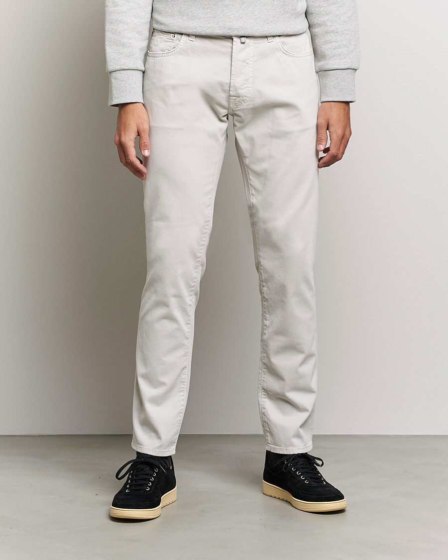 Heren | Broeken | Jacob Cohën | Bard 5-Pocket Cotton Trousers Off White