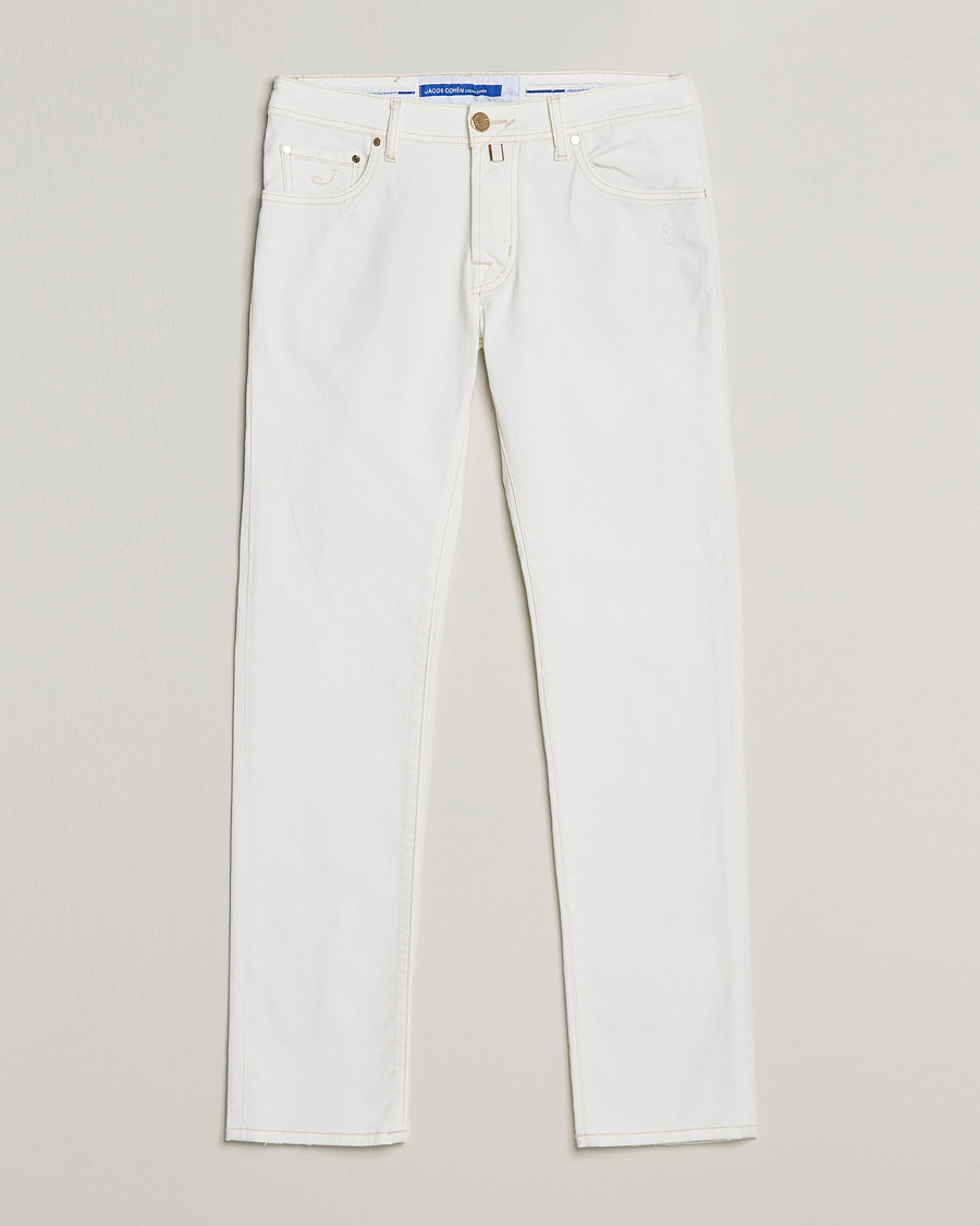 Heren | Jeans | Jacob Cohën | Nick Bio Cotton Slim Fit Jeans Off White