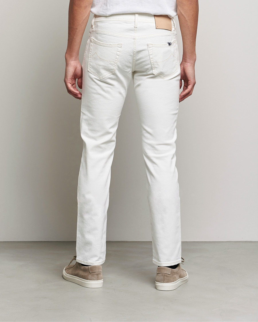 Heren | Jeans | Jacob Cohën | Nick Bio Cotton Slim Fit Jeans Off White