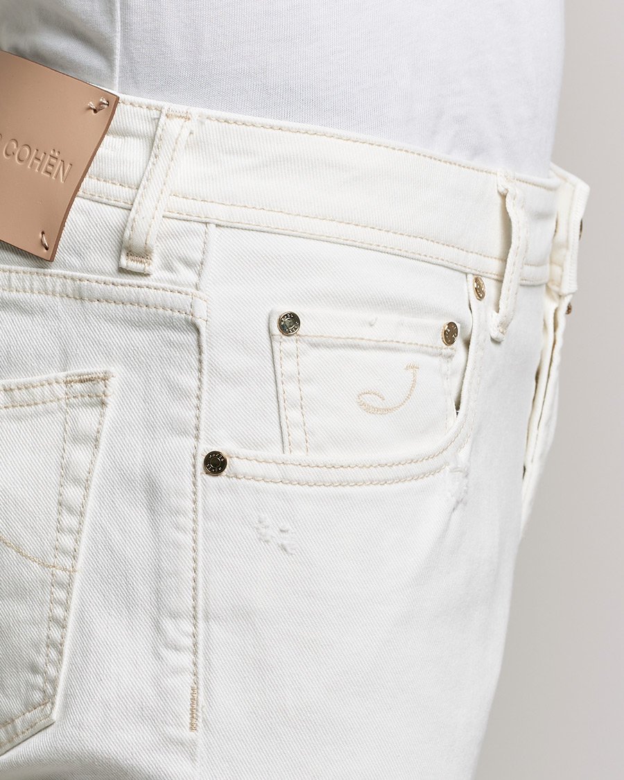 Heren | Jeans | Jacob Cohën | Nick Bio Cotton Slim Fit Jeans Off White