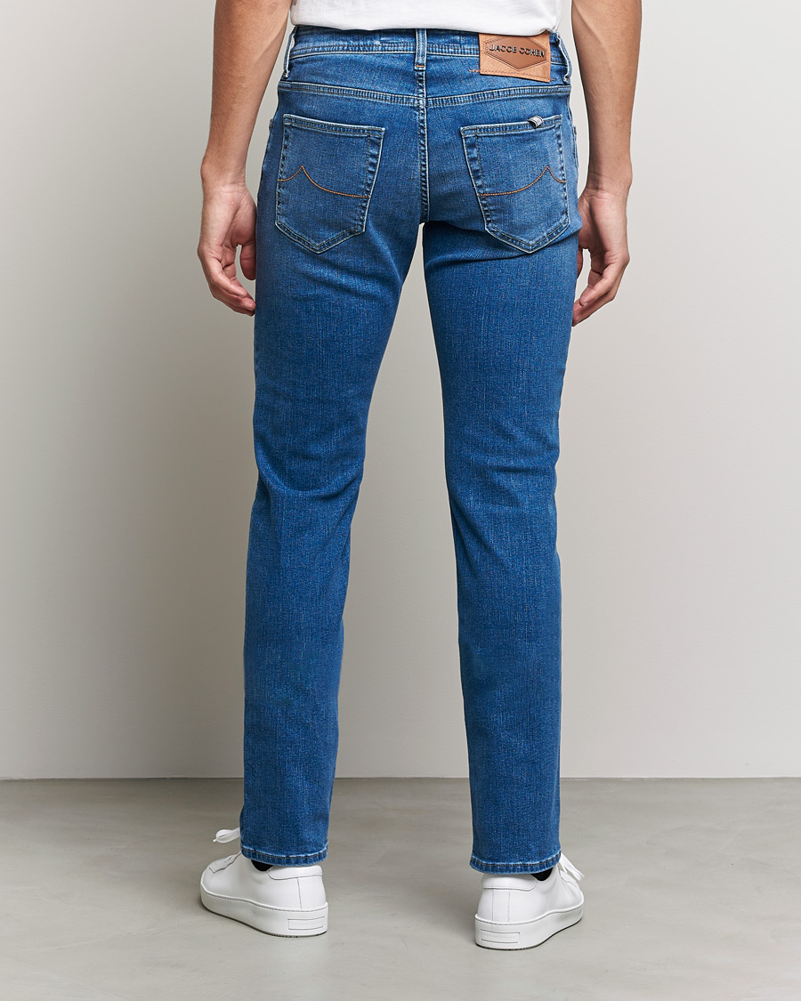 Heren | Jeans | Jacob Cohën | Nick Slim Fit Stretch Jeans Light Blue