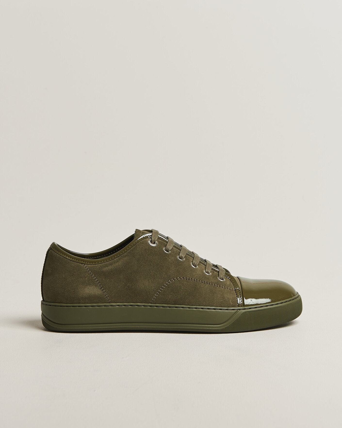 Heren | Sneakers | Lanvin | Patent Cap Toe Sneaker Khaki
