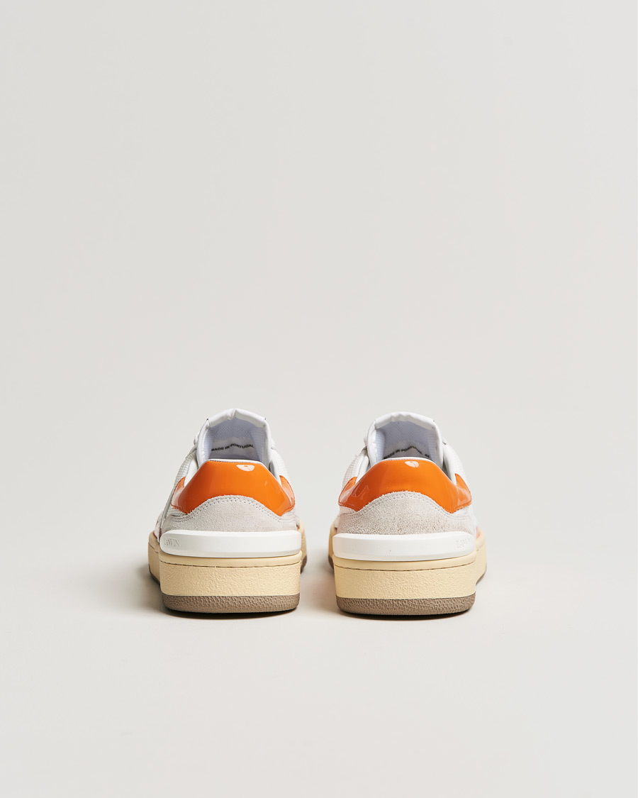 Heren | Lanvin Clay Low Top Sneakers White/Orange | Lanvin | Clay Low Top Sneakers White/Orange