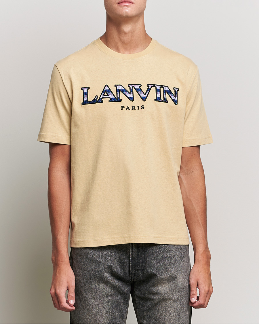 Heren | T-shirts | Lanvin | Curb Logo T-Shirt Beige