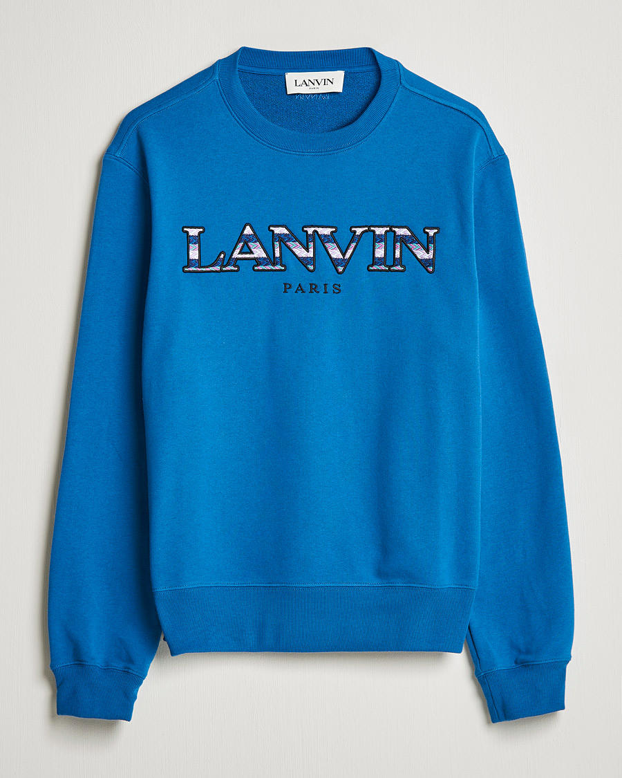 Heren | Truien | Lanvin | Curb Logo Sweatshirt Blue Ocean